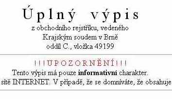 Výpis z obchodního rejstříku